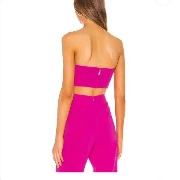 NWT NBD Topaz Bando top and pants set in fuchsia pink - Picture 3 of 6